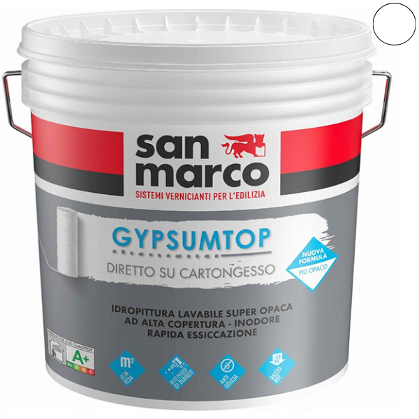 SAN Marco Gypsumtop Opaco Idropittura Interno per Cartongesso - SAN MARCO